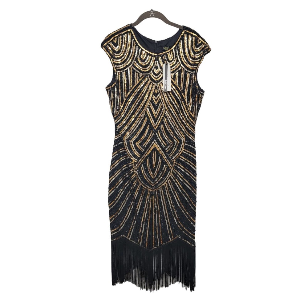 NWT Babeyond Fancy Sequin Fringe Dress, XL (Flapper / Gatsby / 1920s)